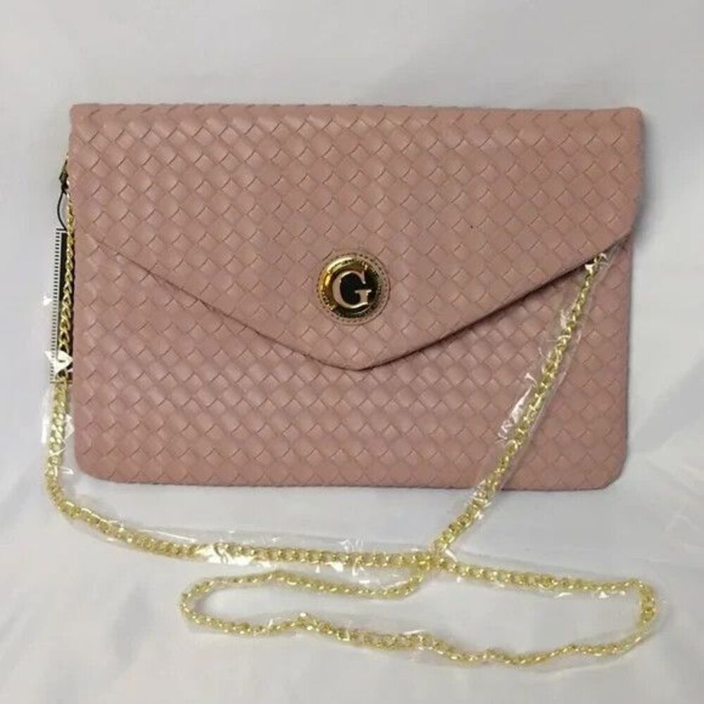 Giselle Paris Esme Woven Clutch - Sugar Rose New With Tags